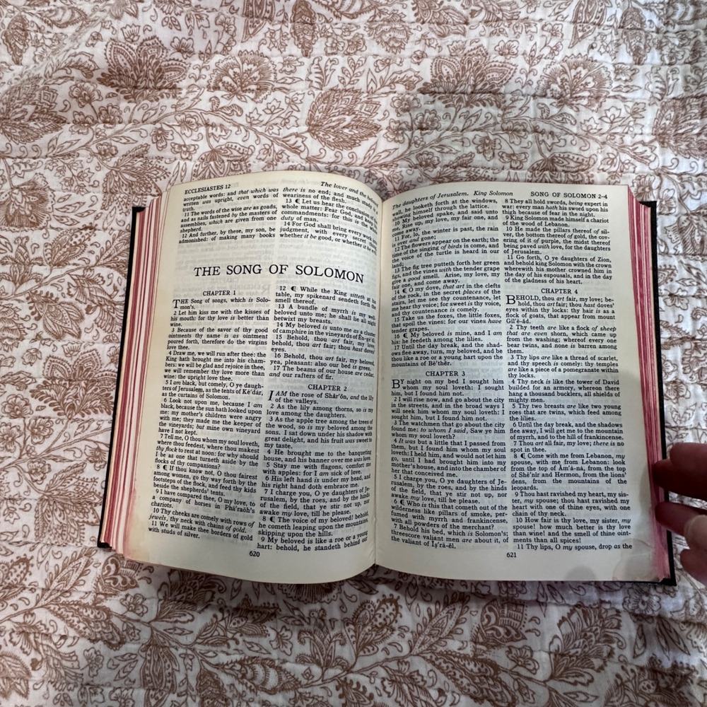 Holy Bible King James Version KJV American Bible Society 1963 Black Hardcover - Picture 8 of 11